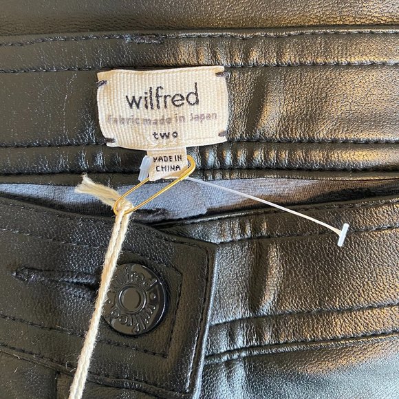 NWT Aritzia Wilfred Adrienne Vegan Leather Pant - Picture 8 of 10